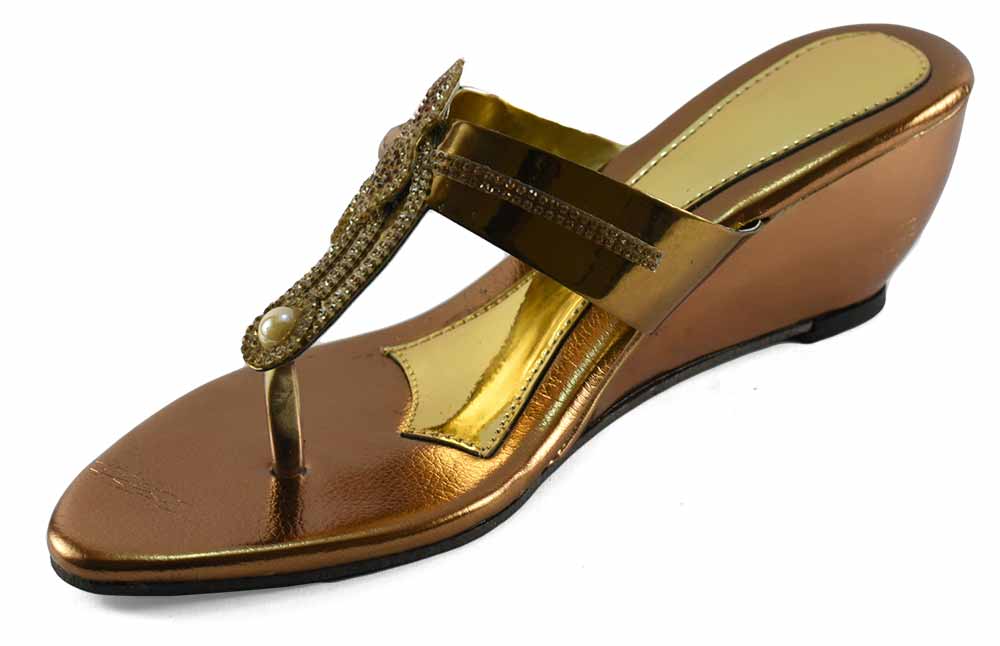 Make in Delhi Make in Delhi Womens Sandals Golden
