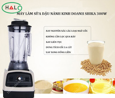 Mua máy xay đậu nành nguyên xác giá rẻ ở đâu? Máy xay đậu nành kinh doanh Shika 3000W