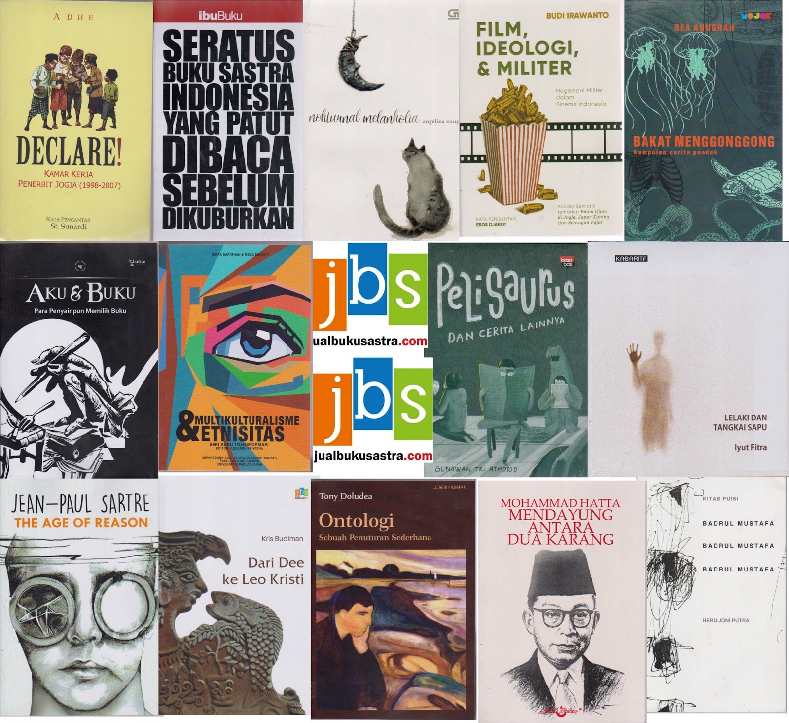 Jualan Buku Sastra Katalog Nonsastra Bulan oktober 2017