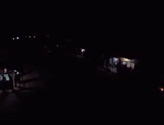 Kenyan village at night