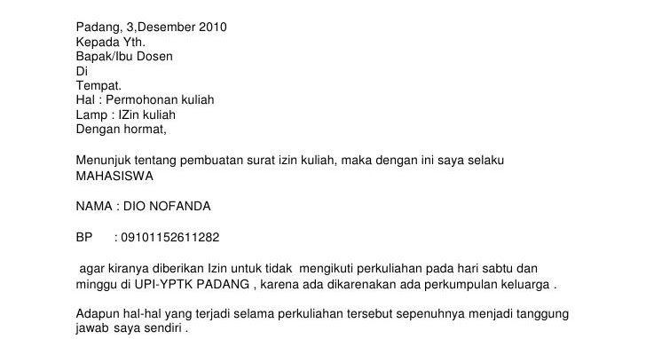 Contoh Surat Izin Yang Ada Tembusan - Surat 33