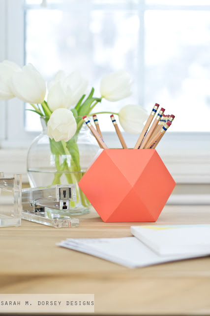 Stifthalter in verführerischer Geometrie – ein leichter Selbermachen-Tipp fürs Büro