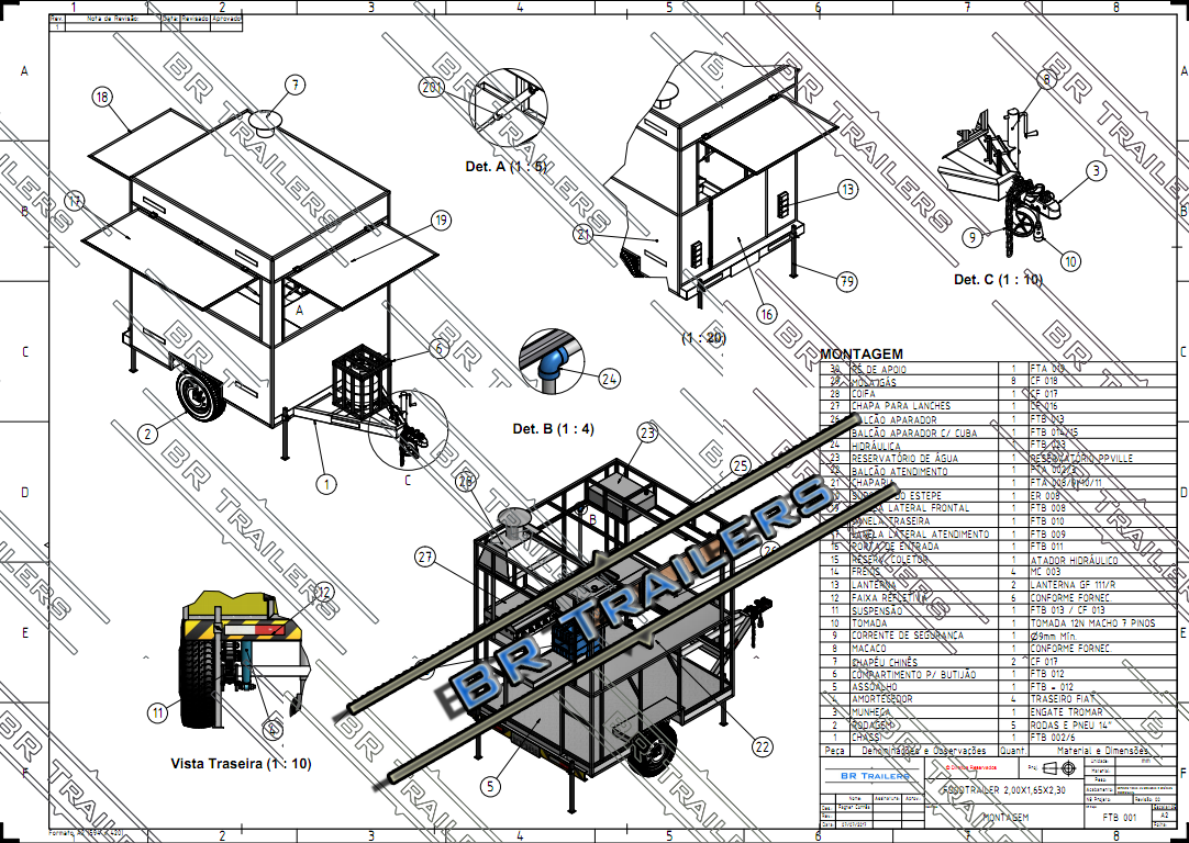 Projetos Reboques Trailer Plans Single Axle Food Trailer Plans PDF