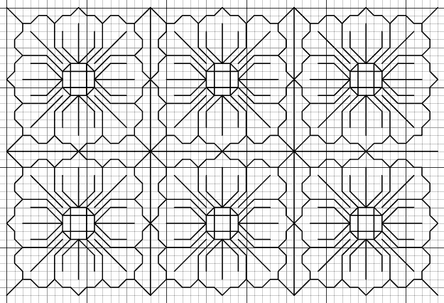 imaginesque blackwork flower patterns graph paper 14x14