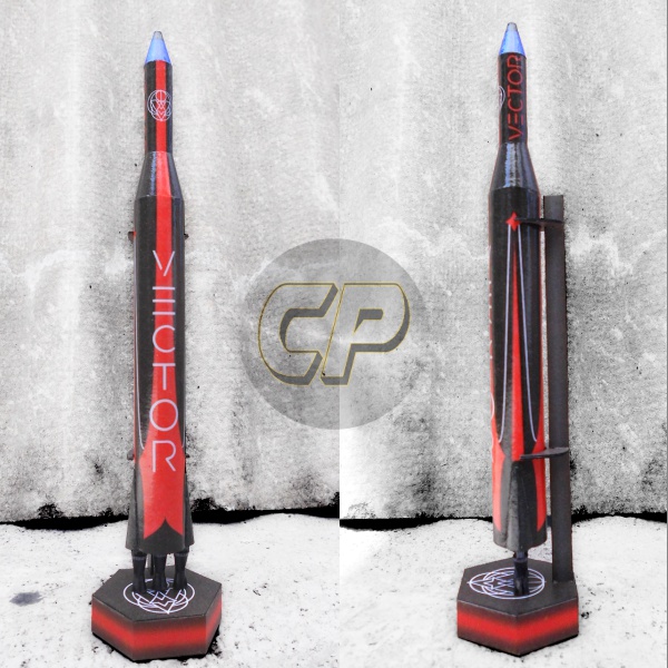 Vector-R Rocket Paper Model [Premium]