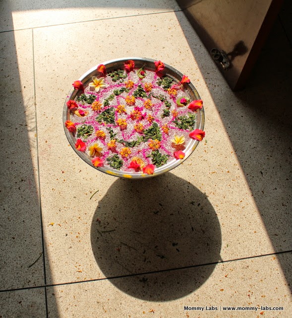 Fresh Flowers Floating Rangoli: How to make a Flower Floating Rangoli? 