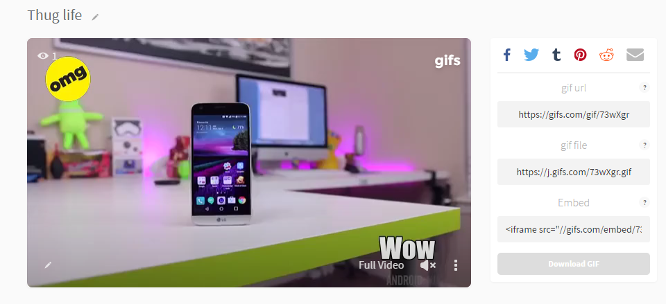 convert youtube video to gif