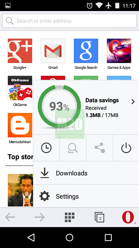 Update Opera Mini Android v8 dengan Tampilan Baru FINAL