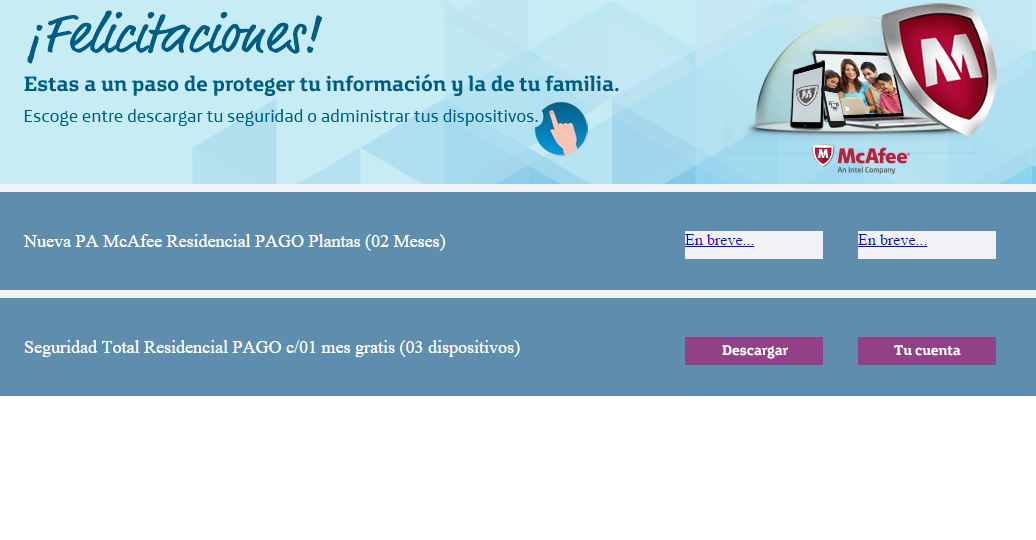Descarga facil antivirus McAfee