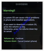 warning message - download mode samsung galaxy s5