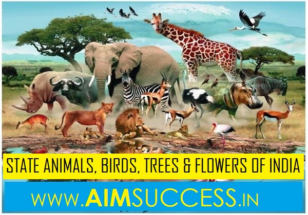 State Animals, Birds, Trees and Flowers of India
