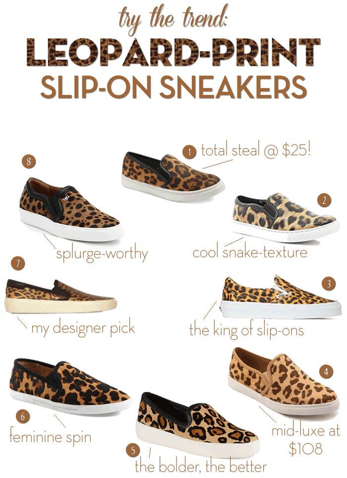 slip on leopard print sneakers