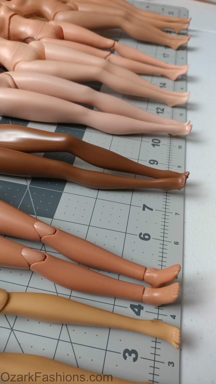 standard barbie doll size