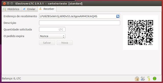 Receber Litecoins com wallet Electrum-LTC Receber Litecoins com wallet Electrum-LTC