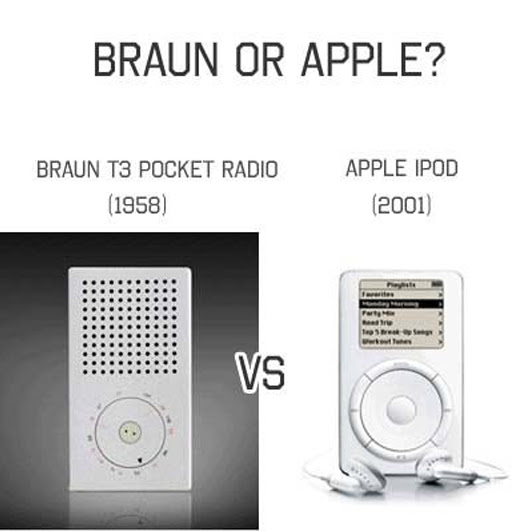 SAMSUNG と訴訟合戦の Apple と違って、Apple を訴えない Braun は大人かも…とか思ってしまう比較の写真 ! !