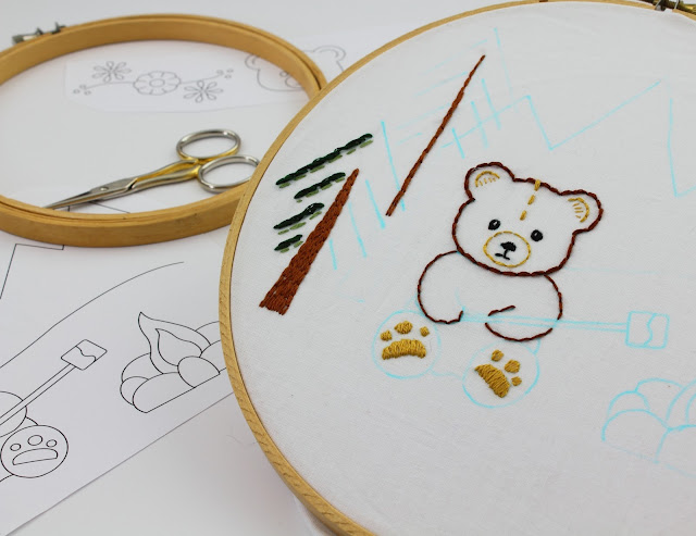Big b teddy bear embroidery hubos