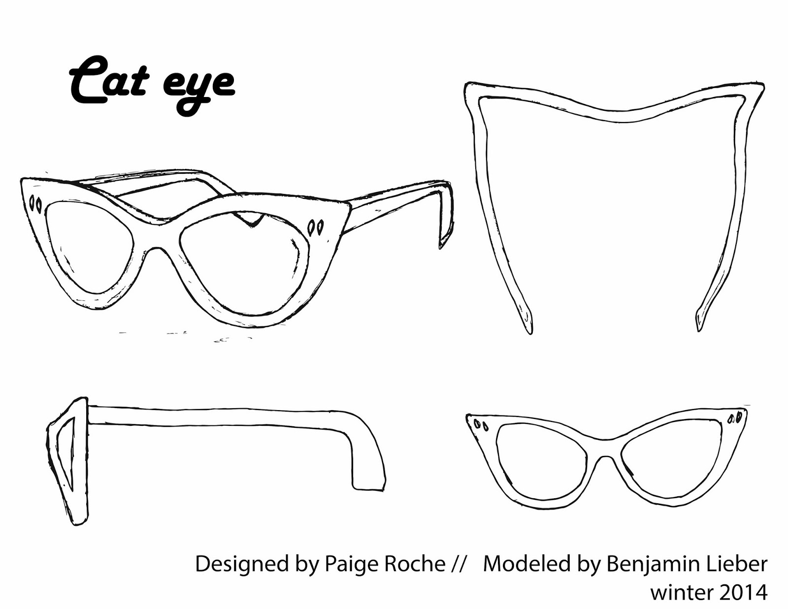 Elds 205 Computer Aided Product Design Benjamin Lieber Cat Eye Sunglasses 