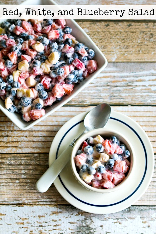 Easy Red, White, and Blueberry Salad