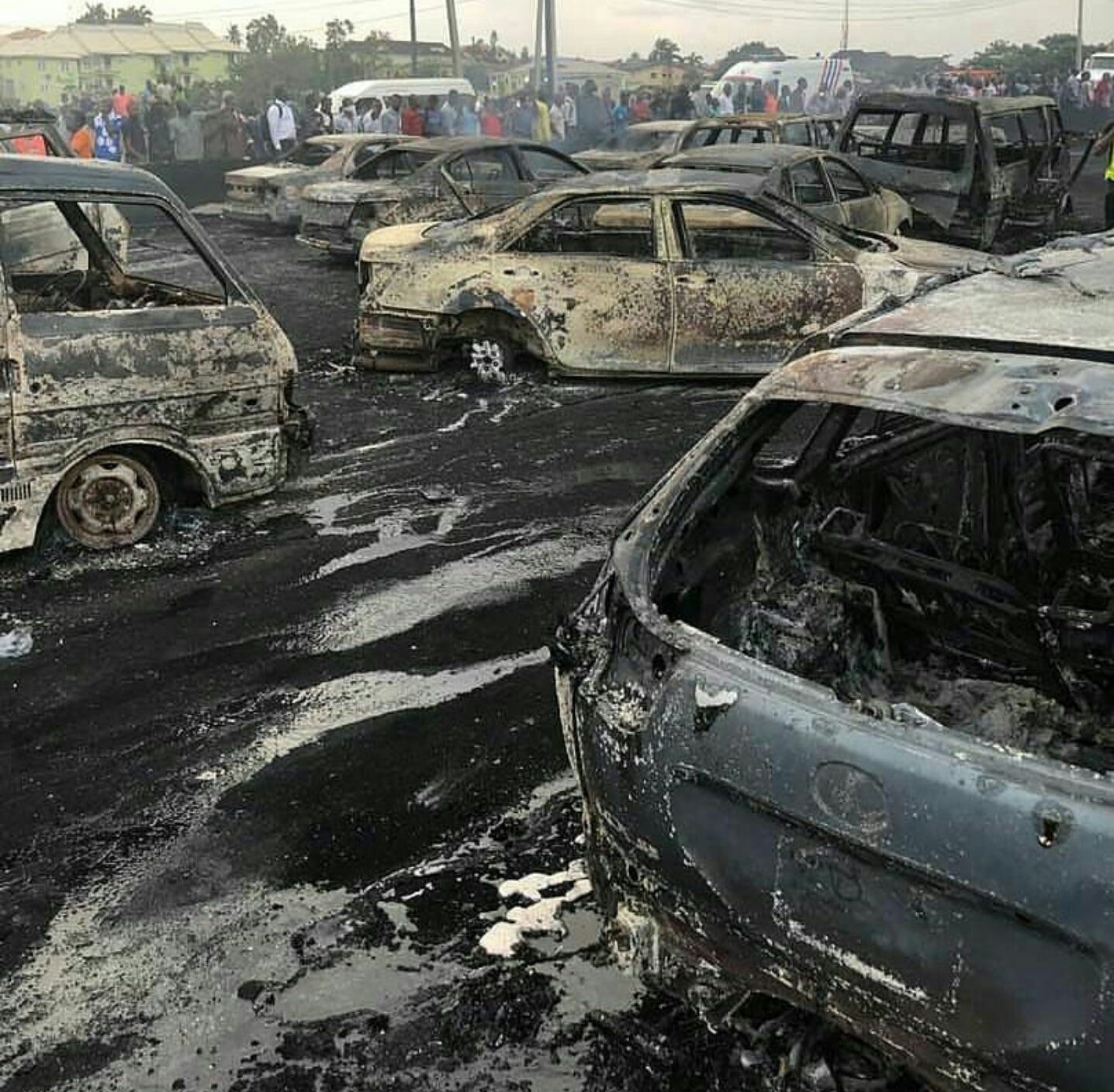 Update on Tanker Explosion Over 54 Cars Were Engulfed By The fire