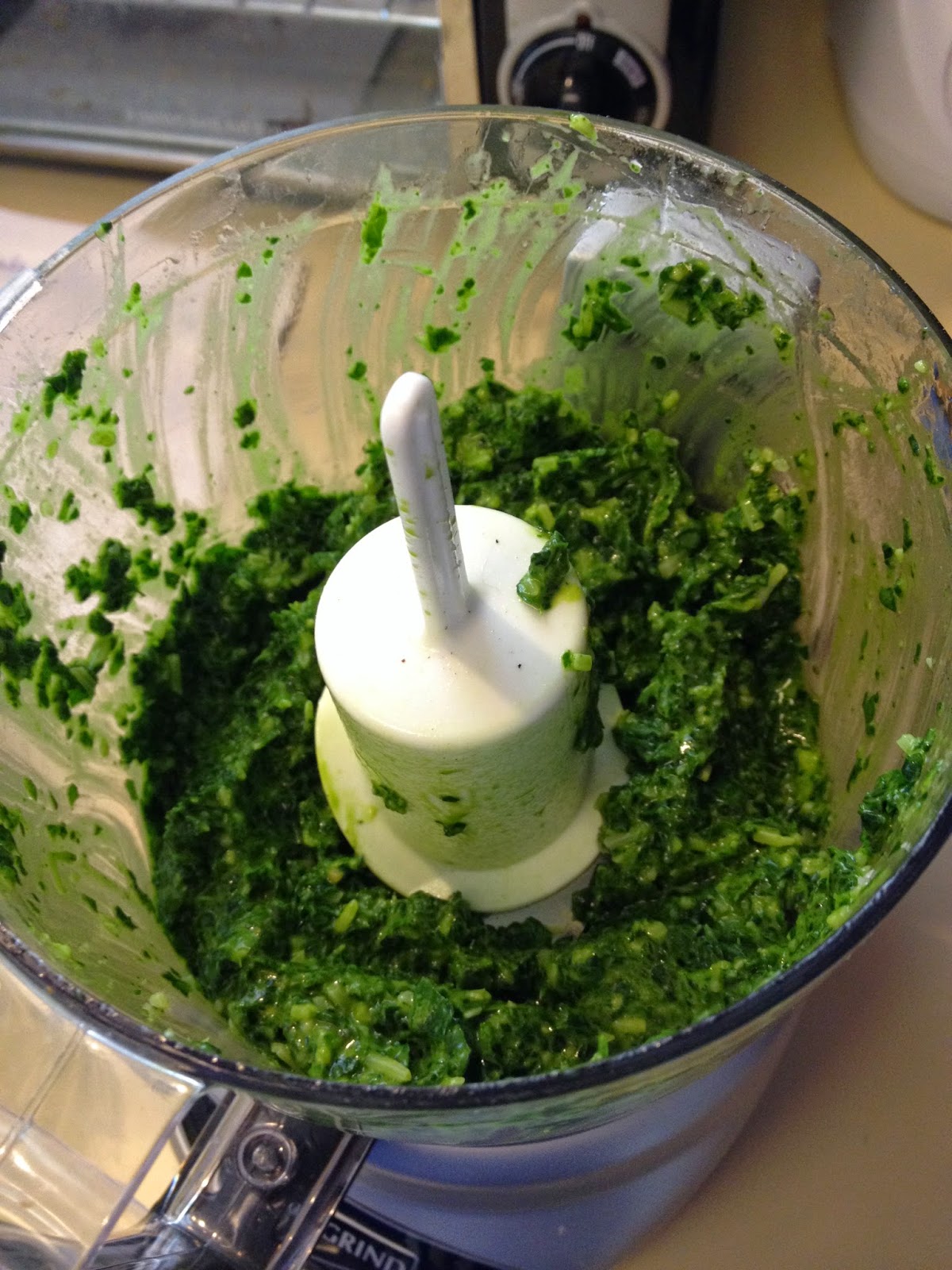 a peek inside What's for Dinner {31} Kale Parsley Pesto (without nuts!)