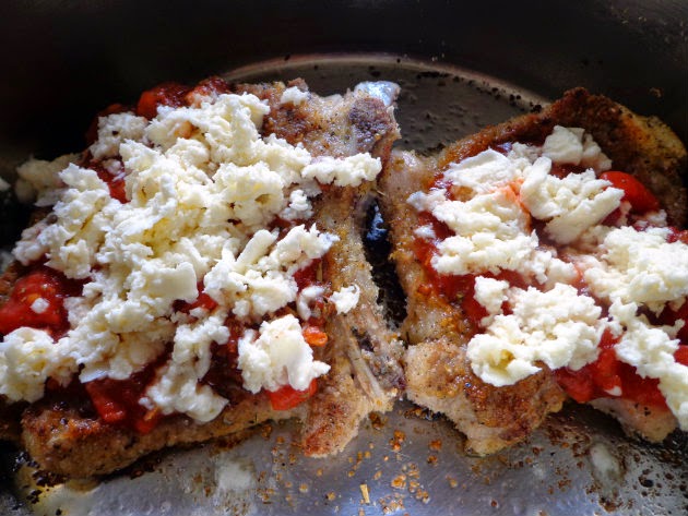 Top with chopped tomatoes, herbs and mozzarella