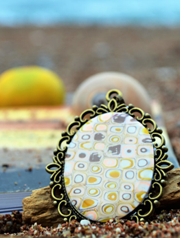 Classy CLay Pendant Boho Pendant