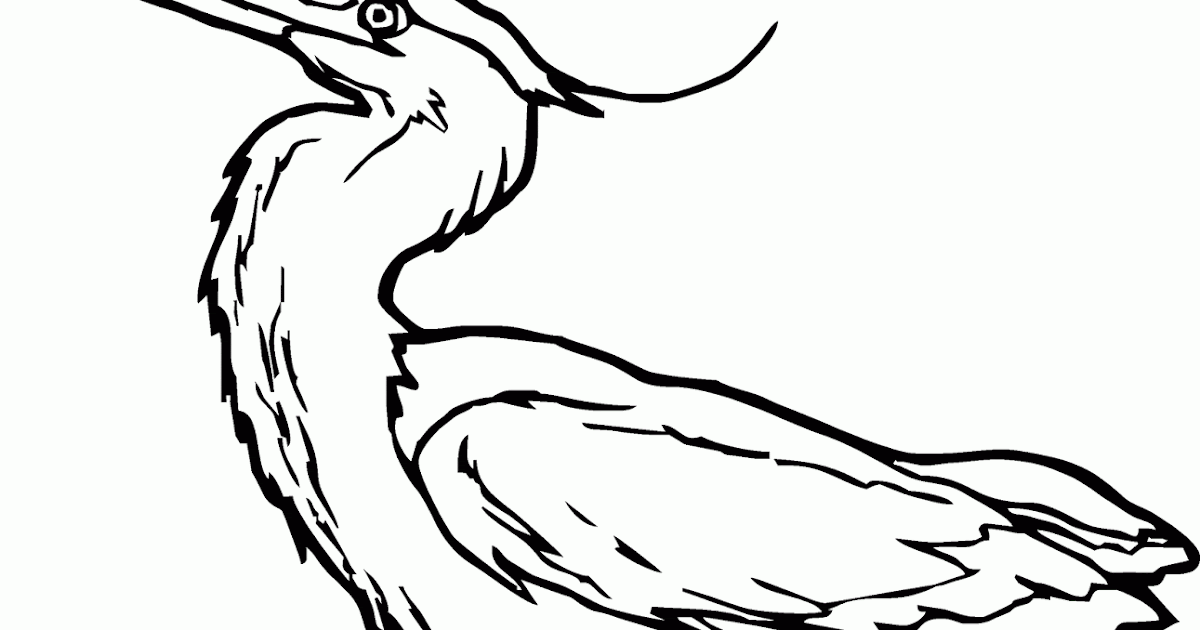 Mewarnai Gambar Burung Bangau Menjaga Sangkar - Contoh