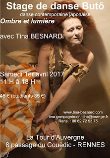 Tina Besnard, danse butoh à Rennes Tina, Besnard, danse, contemporaine, japonaise, stage, atelier, Rennes, japon, ille et vilaine, bretagne,
