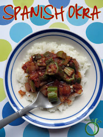 Morsels of Life - Spanish Okra - Okra, sliced and then simmered with tomatoes and onions for a Spanish Okra. Chili powder gives this dish an extra kick!