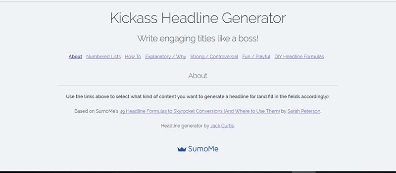 SumoMe’s Headline Generator