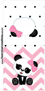 Panda Bebé en Zigzag Rosa: Etiquetas para Candy Bar para Imprimir Gratis. Panda Bebé en Zigzag Rosa: Etiquetas para Candy Bar para Imprimir Gratis.