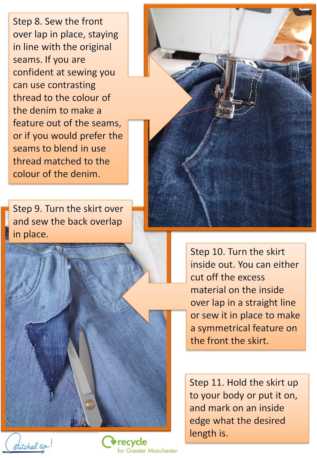 How to Make an Upcycled Denim Skirt! – Stitched Up