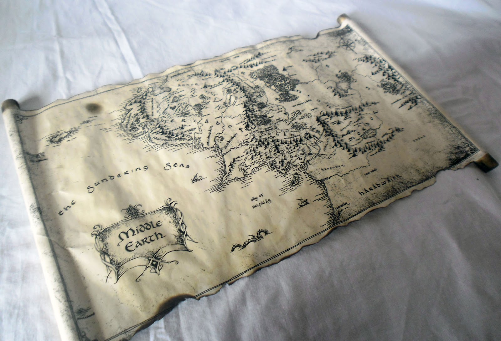 Land of Scrolls: Map Of Middle Earth Scroll Lord Of The Rings The
