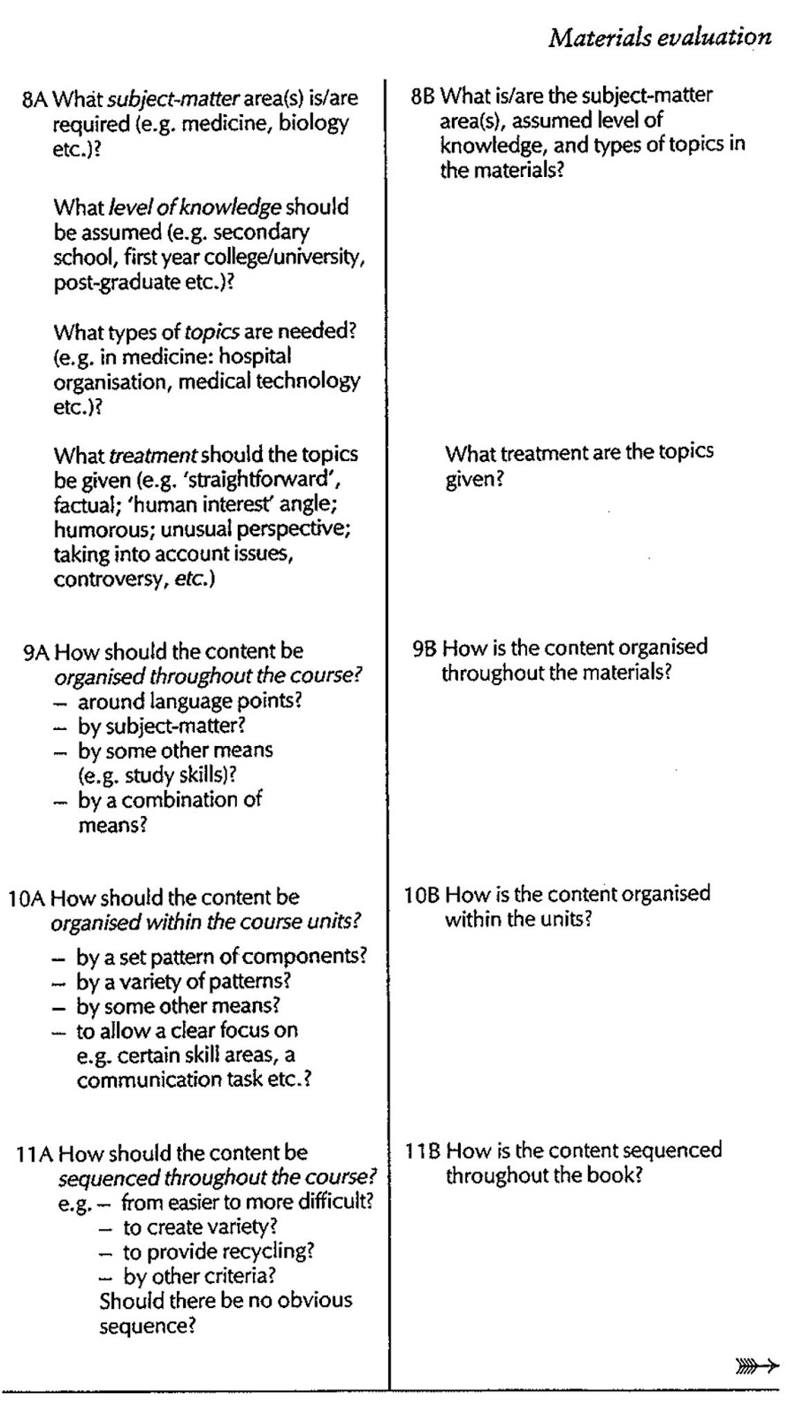 CHAPTER 9 MATERIALS EVALUATION English for Specific Purposes