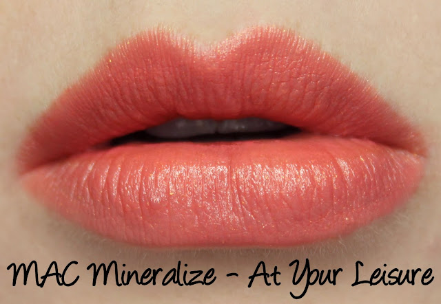 MAC Monday: At Your Leisure Mineralize Lipstick Swatches & Review