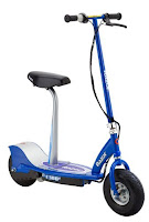 Razor E300S, blue, seated electric scooter, image