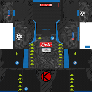 SSC Napoli 2018/19 UCL Kit - Dream League Soccer Kits