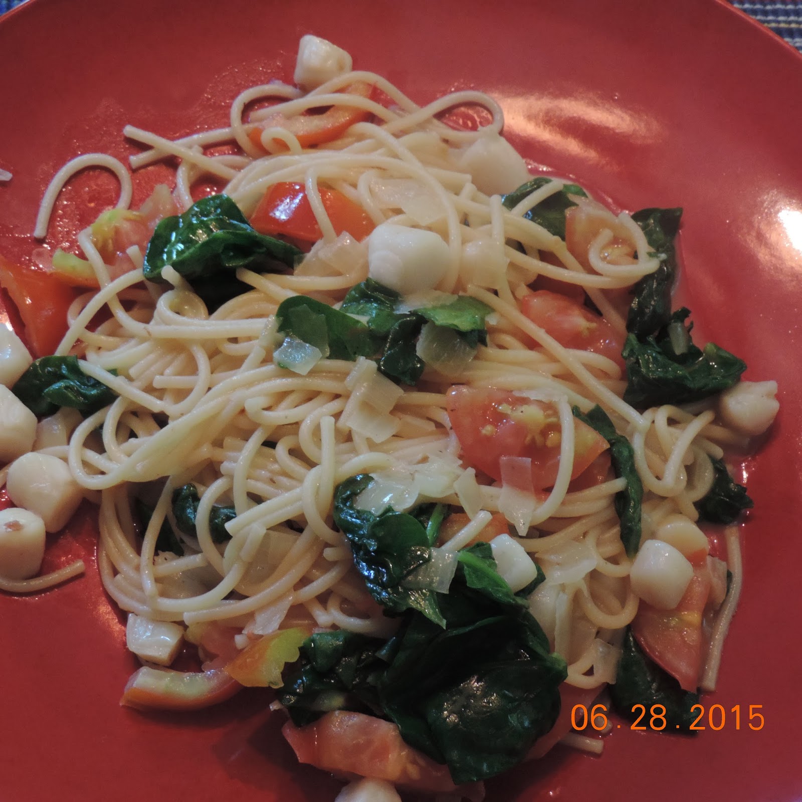 Scallops and Pasta Florentine