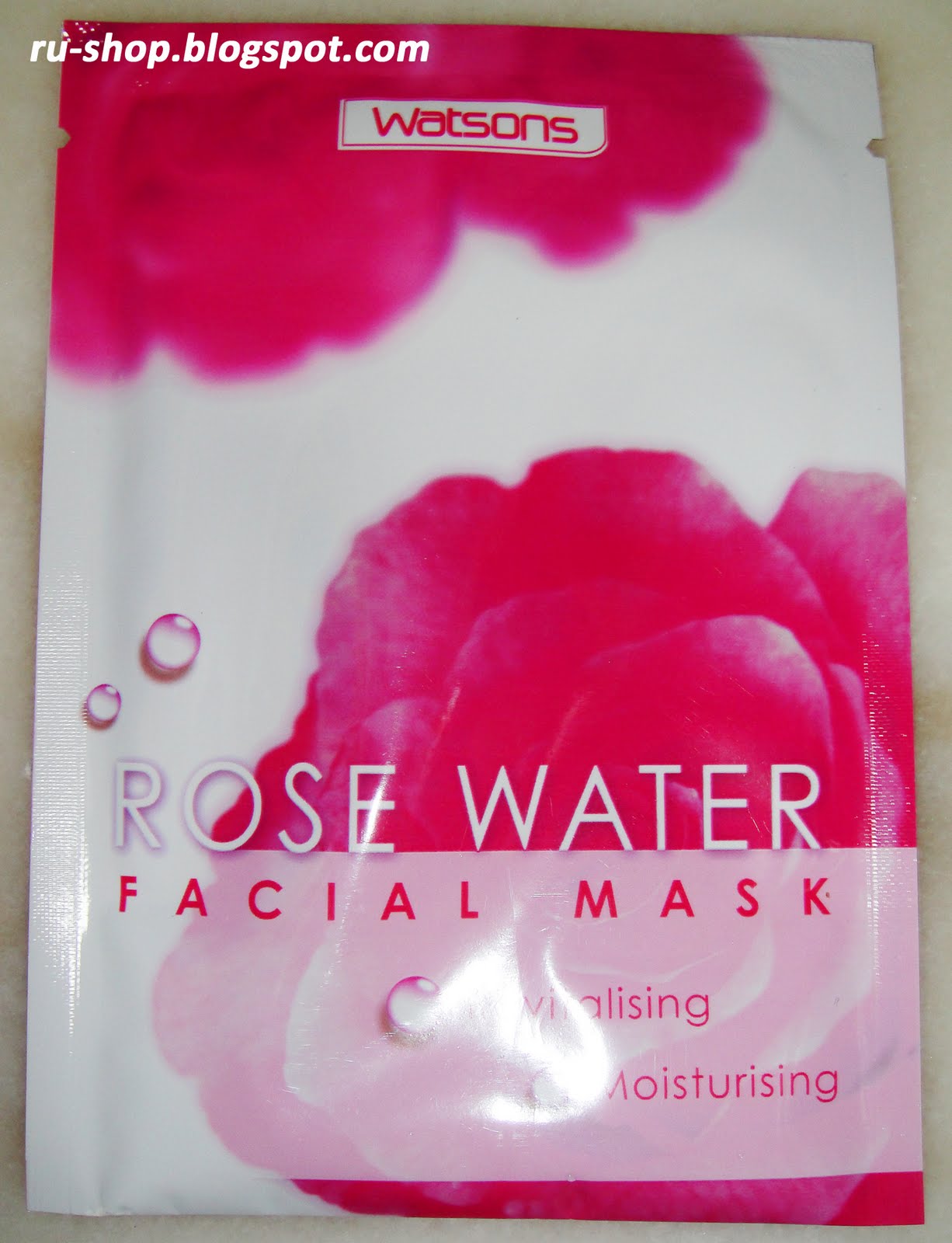 Ru's Shopping Review! Watson's Rose Water Facial Mask