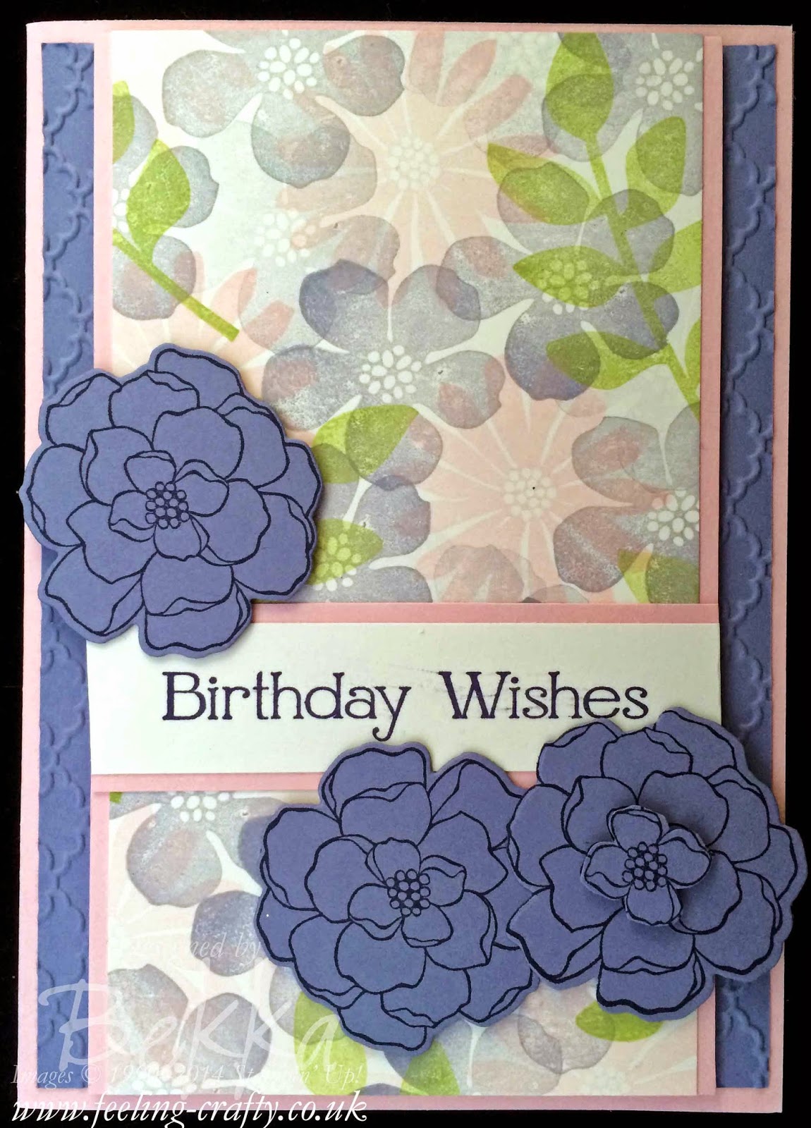 A technique for getting going with new stamps created this birthday card made using Secret Garden Stamps and Framelits from Stampin' Up!  Check it out!