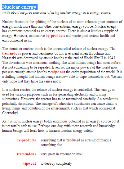 essay nuclear energy