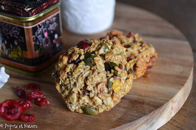 Biscuits aux flocons d'avoine, aux cranberries et aux graines de courge © Popote et Nature Biscuits aux flocons d'avoine, aux cranberries et aux graines de courge © Popote et Nature