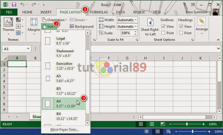 Cara setting page layout di Microsoft excel