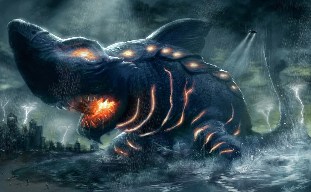 MikeIsRendering Land Shark Kaiju Concept