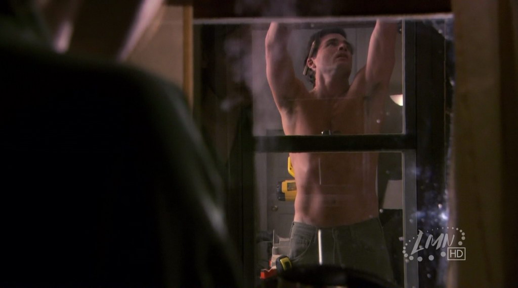 Matthew Settle Shirtless in Nora Roberts' Blue Smoke. 