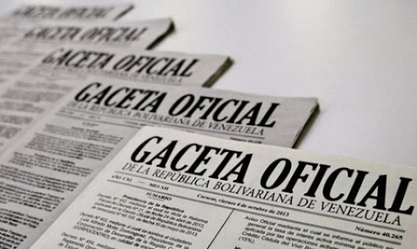 Véase SUMARIO Gaceta Oficial N° 41.572 del 25 de enero de 2019 Véase SUMARIO Gaceta Oficial N° 41.572 del 25 de enero de 2019