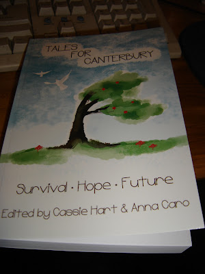 The cover of Tales For Canterbury, a bent over tree with two white doves