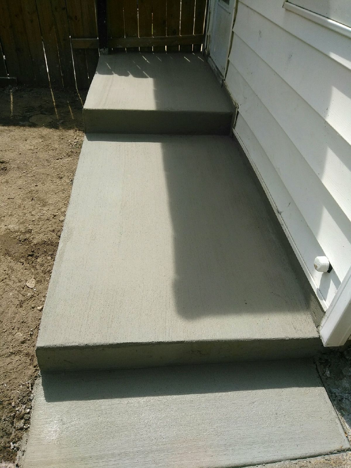 Custom Stoneworks & Design Inc. New concrete landing & walk in Waverly