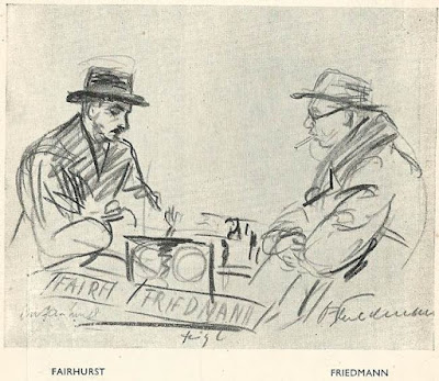 Partida de ajedrez Fairhurst-Friedmann en el Torneo de Londres 1946