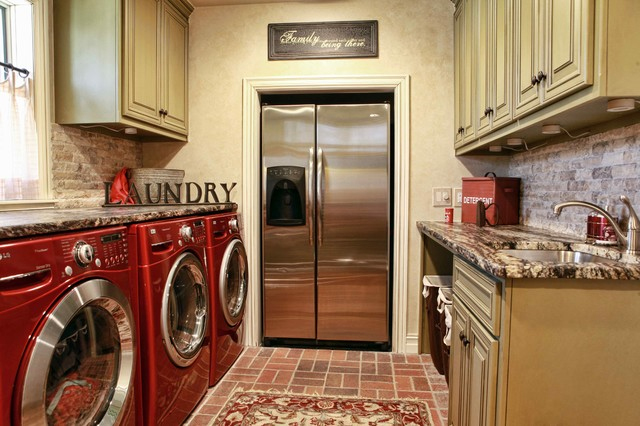 Simplifying Remodeling 8 Ways To Make The Most Of Your Laundry Room Many Homes Have A Second Refrigerator In The Garage But These Homeowners Put One Laundry Room Building It Into Wall Helped Save E